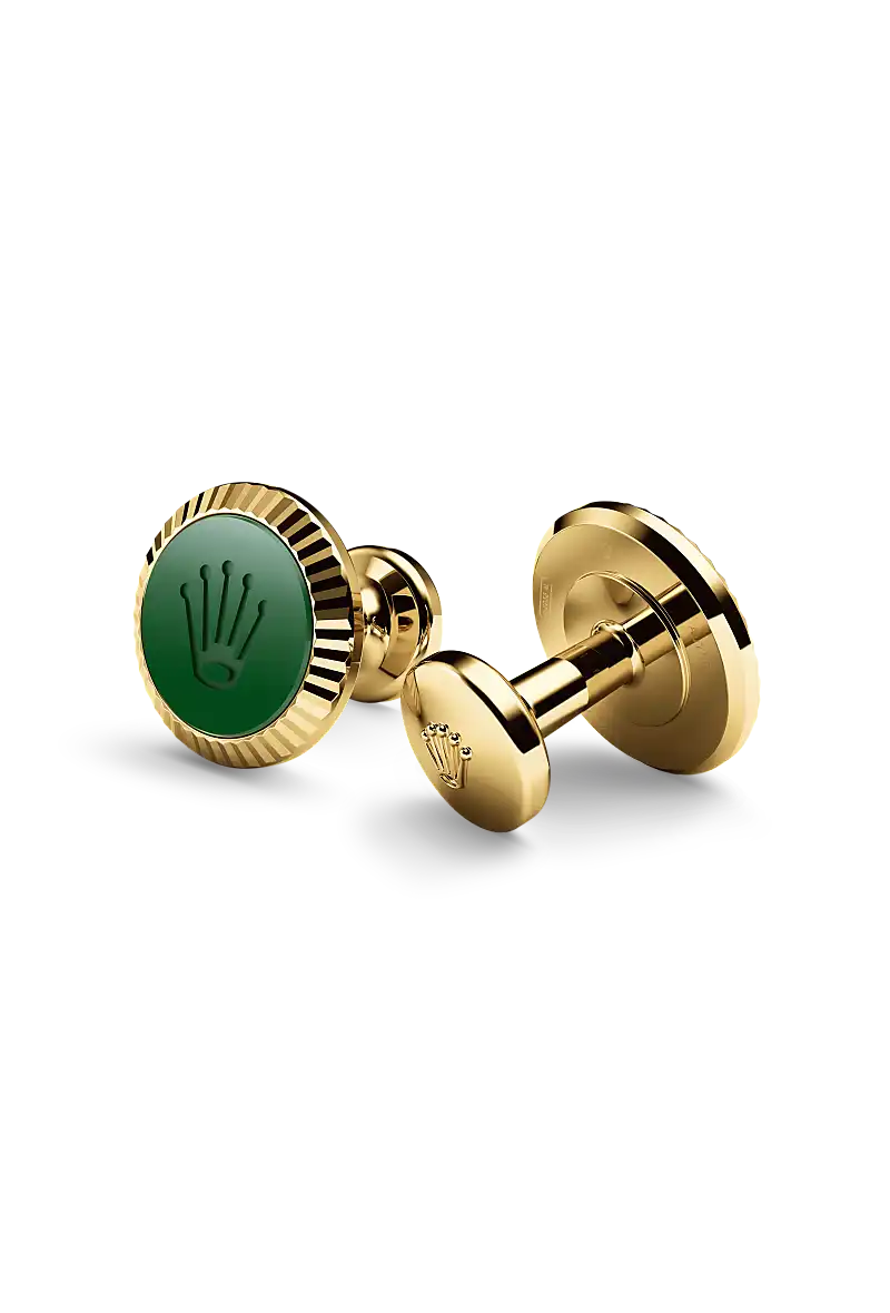 Rolex ‘Fluted’ cufflinks in yellow gold, A1038 at AH Riise