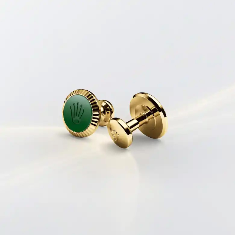 Rolex ‘Fluted’ cufflinks in yellow gold, A1038 at AH Riise