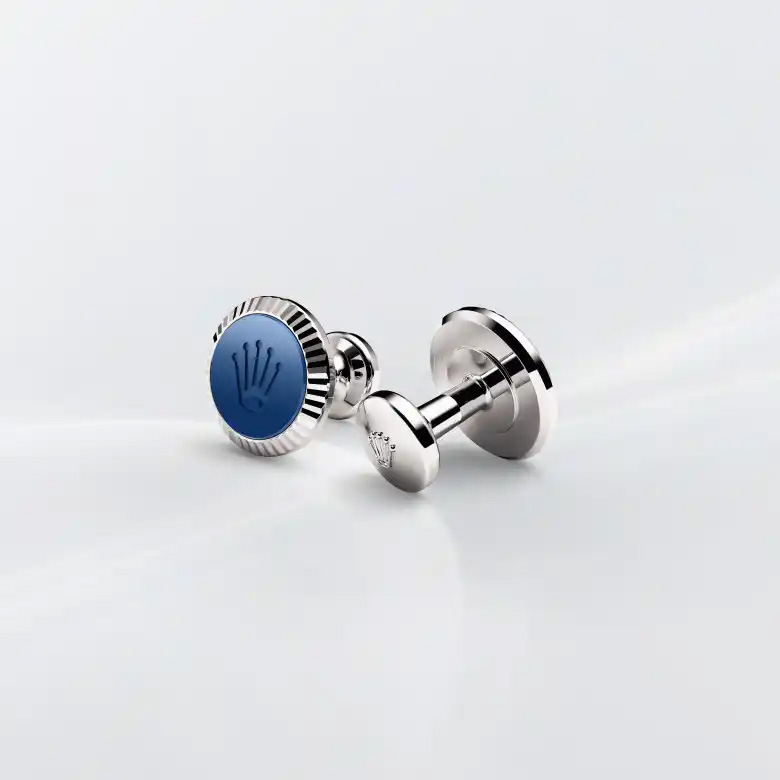 Rolex ‘Fluted’ cufflinks in White gold, A1039 at AH Riise