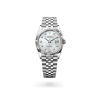 Rolex Datejust 36 in Oystersteel and white gold with a White mother-of-pearl set with diamonds dial, fluted bezel, and Jubilee bracelet, m126234-0019 - AH Riise