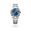 Rolex Datejust 41 in Oystersteel and white gold with a Bright blue set with diamonds dial, and Oyster bracelet, m126334-0015 - AH Riise