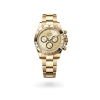 Rolex Cosmograph Daytona in yellow gold with Golden, black counter rings dial, fixed bezel, and Oyster bracelet, m126508-0005 - AH Riise