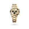 Rolex Cosmograph Daytona in yellow gold with Golden and bright black dial, fixed bezel, and Oyster bracelet, m126508-0006 - AH Riise