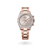 Rolex Cosmograph Daytona in Everose gold and diamonds with a Sundust dial, bezel set with diamonds, and Oyster bracelet, m126595tbr-0001 - AH Riise