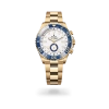 Rolex Yacht-Master II in yellow gold with a White dial, blue Cerachrom insert in ceramic bezel, and Oyster bracelet - AH Riise