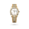 Rolex Day-Date 40 in yellow gold, White dial, Diamond-set bezel , and President bracelet, m228348rbr0034 - AH Riise