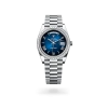 Rolex Day-Date 40 in platinum, Blue ombré dial, Diamond-set bezel , and President bracelet, m228396tbr-0042 - AH Riise