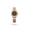 Rolex Oyster Perpetual 28 in Everose gold and diamonds with a Brown stone set with diamonds dial, Diamond-set  bezel, and Oyster bracelet, m276245rbr-0002 - AH Riise