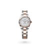 Rolex Datejust 31 in Oystersteel and Everose gold with a White mother-of-pearl set with diamonds dial, fluted bezel, and Oyster bracelet, m278271-0025 - AH Riise