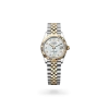 Rolex Datejust 31 in Oystersteel and yellow gold with a White mother-of-pearl set with diamonds dial, fluted bezel, and Jubilee bracelet, m278273-0028 - AH Riise