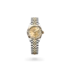 Rolex Lady-Datejust 28 in Oystersteel and yellow gold with a  Champagne-colour set with diamonds dial, fluted bezel, and Jubilee bracelet - AH Riise