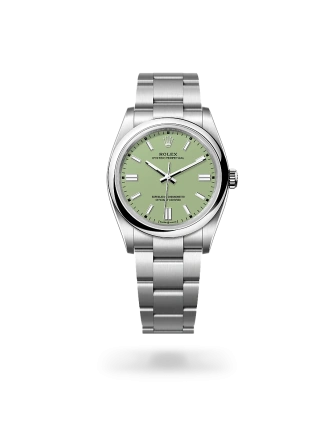 Rolex Oyster Perpetual 36 in Oystersteel with a Pistachio dial, domed  bezel, and Oyster bracelet, m126000-0011 - AH Riise