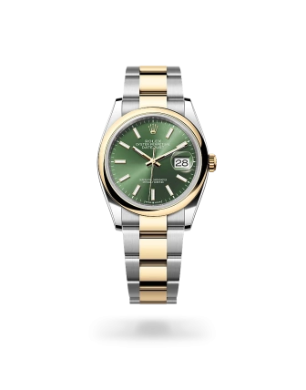 Rolex Datejust 36 in Oystersteel and yellow gold with Olive green dial, and Oyster bracelet - AH Riise
