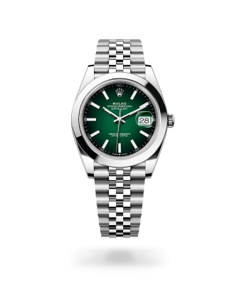 Rolex Datejust 41 in Oystersteel with a Green ombré dial, smooth bezel, and Jubilee bracelet, m126300-0026 - AH Riise