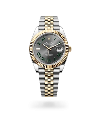 Rolex Datejust 41 in Oystersteel and yellow gold with a Slate dial, fluted bezel, and Jubilee bracelet, m126333-0020 - AH Riise