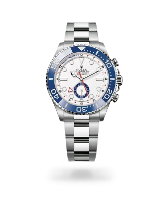 Rolex Yacht-Master II in Oystersteel with a White dial, blue Cerachrom insert in ceramic bezel, and Oyster bracelet - AH Riise