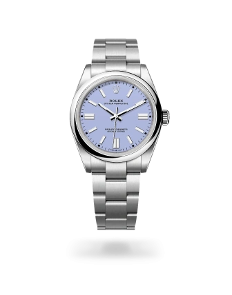 Rolex Oyster Perpetual 41 in Oystersteel with a Lavender dial, domed  bezel, and Oyster bracelet, m134300-0012 - AH Riise