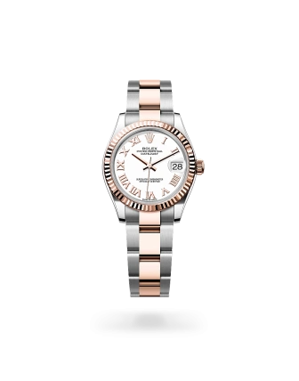 Rolex Datejust 31 in Oystersteel and Everose gold with a White dial, fluted bezel, and Oyster bracelet, m278271-0001 - AH Riise