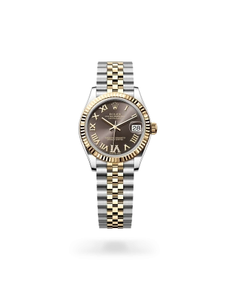 Rolex Datejust 31 in Oystersteel and yellow gold with a Dark grey set with diamonds dial, fluted bezel, and Jubilee bracelet, m278273-0018 - AH Riise