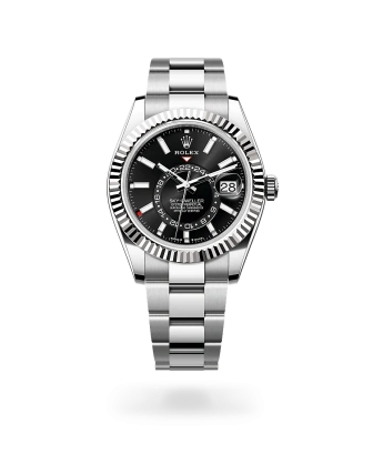 Rolex Sky-Dweller in Oystersteel and white gold with a Bright black dial, fluted bezel, and Oyster bracelet, m336934-0007 - AH Riise