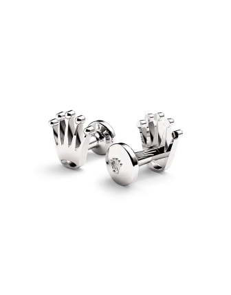Rolex ‘Crown’ cufflinks in white gold, A1019 at AH Riise