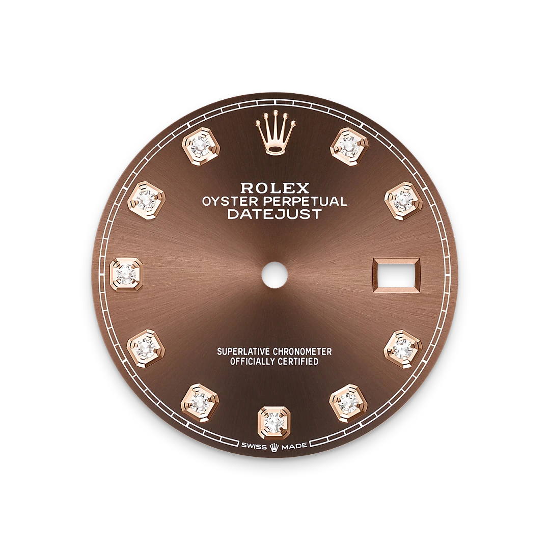 Rolex Datejust 36 in Oystersteel and Everose gold with a Chocolate dial with diamonds, fluted bezel, and Oyster bracelet - AH Riise