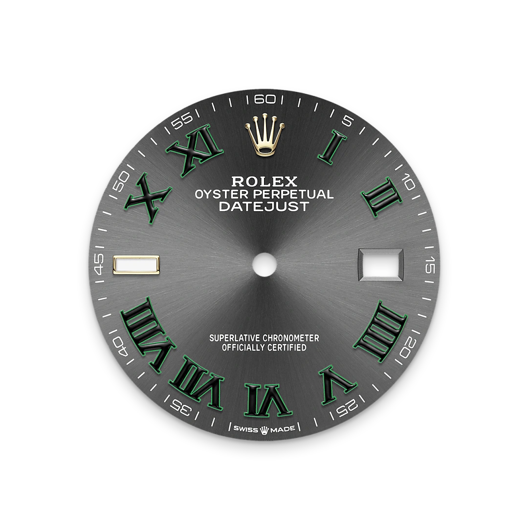Rolex Datejust 36 in Oystersteel and yellow gold with a slate dial, fluted bezel, and Oyster bracelet - AH Riise Rolex Datejust 36 in Oystersteel and yellow gold with a slate dial, fluted bezel, and Oyster bracelet - AH Riise