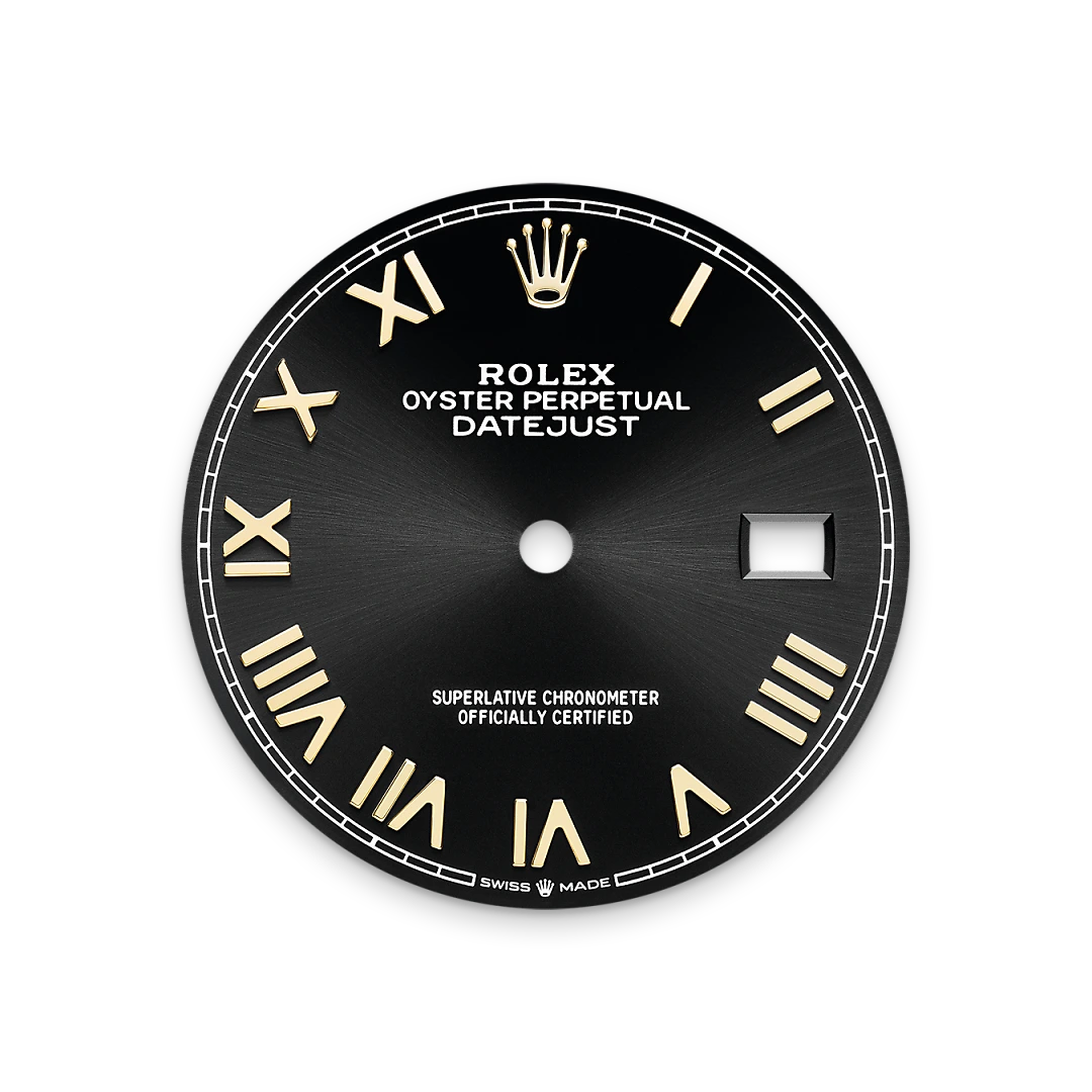 Rolex Datejust 36 in Oystersteel and yellow gold with a Bright black dial, fluted bezel, and Oyster bracelet - AH Riise