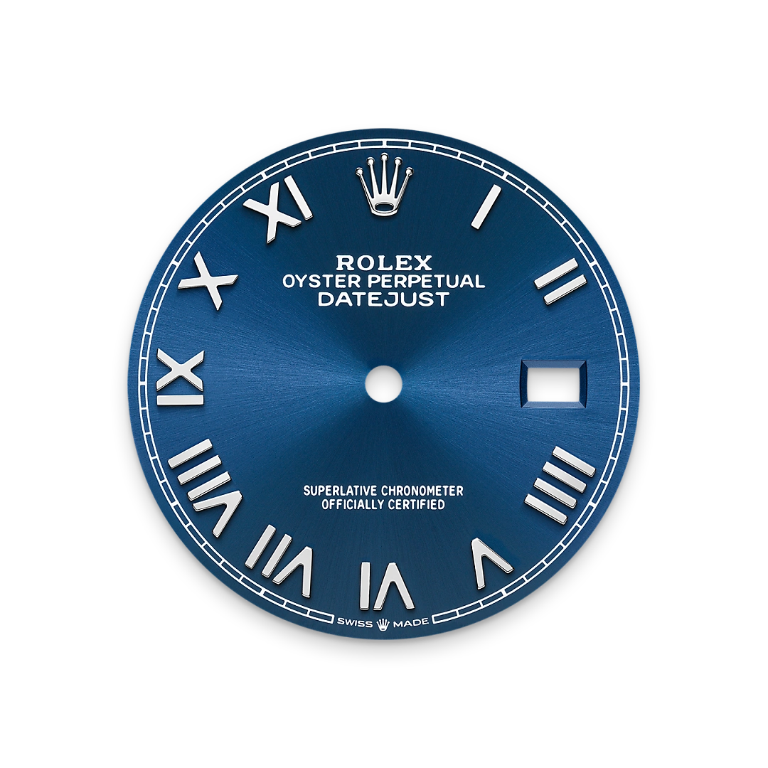 Rolex Datejust 36 in Oystersteel and white gold with a Bright blue dial, fluted bezel, and Jubilee bracelet, m126234-0069 - AH Riise