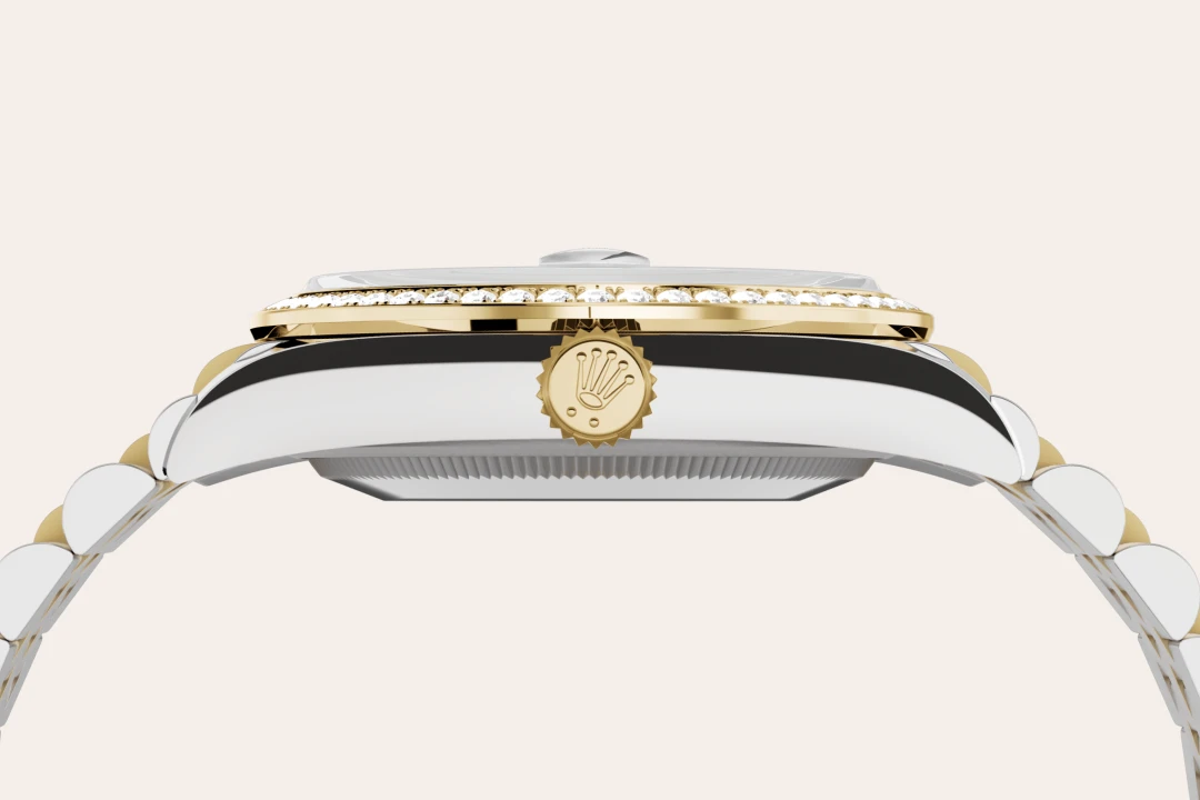 Rolex Datejust 36 in Oystersteel, yellow gold and diamonds with an White mother-of-pearl Diamond-set dial, and Jubilee bracelet, m126283rbr-0009 - AH Riise