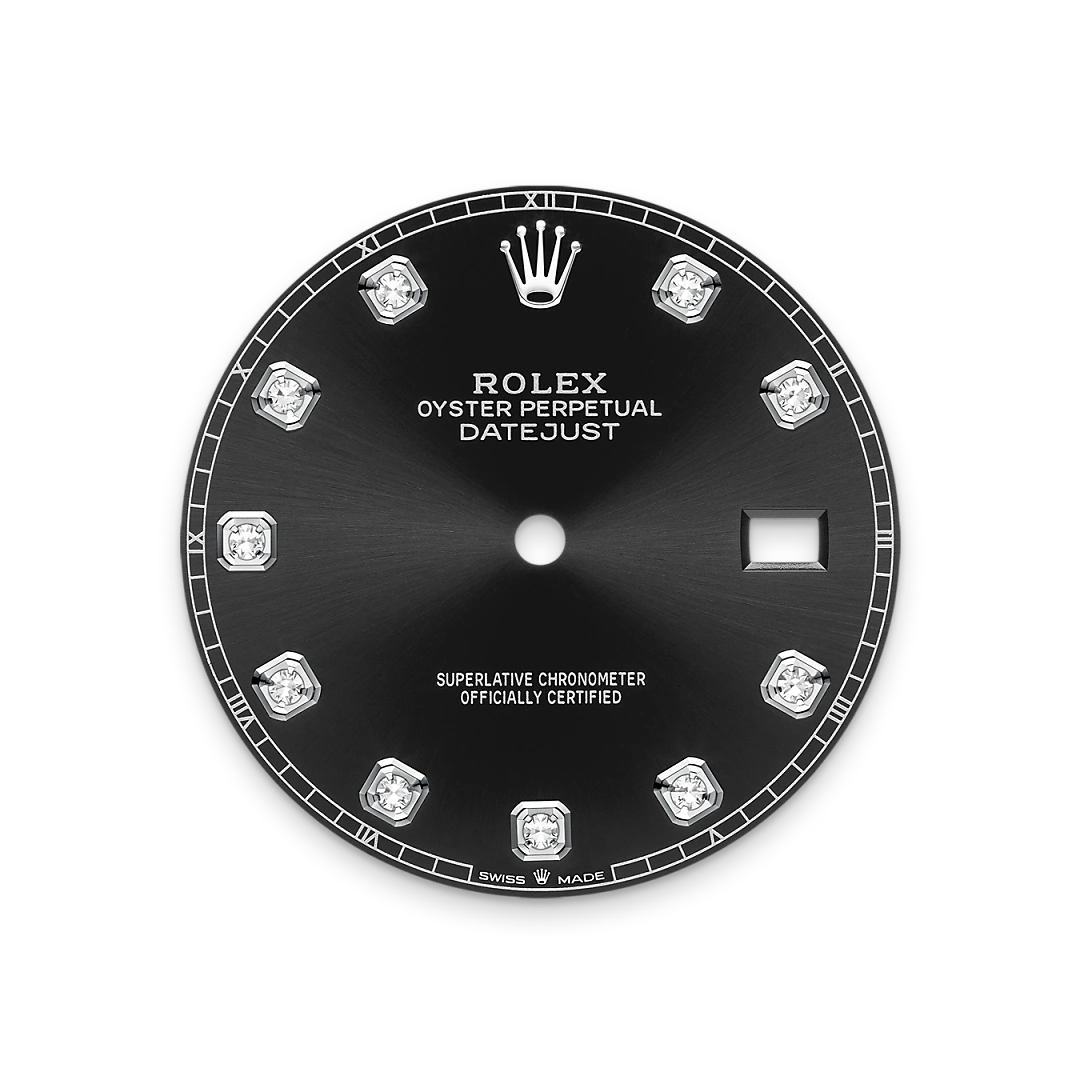 Rolex Datejust 41 in Oystersteel and white gold with a Bright black set with diamonds dial, and Oyster bracelet, m126334-0011 - AH Riise