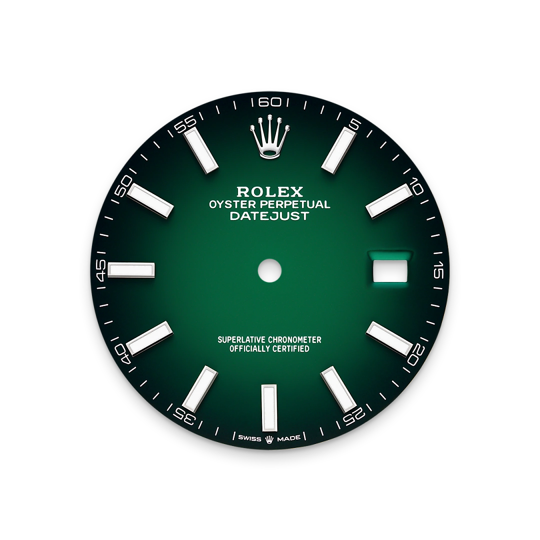 Rolex Datejust 41 in Oystersteel and white gold with a Green ombré dial, and Oyster bracelet, m126334-0033 - AH Riise