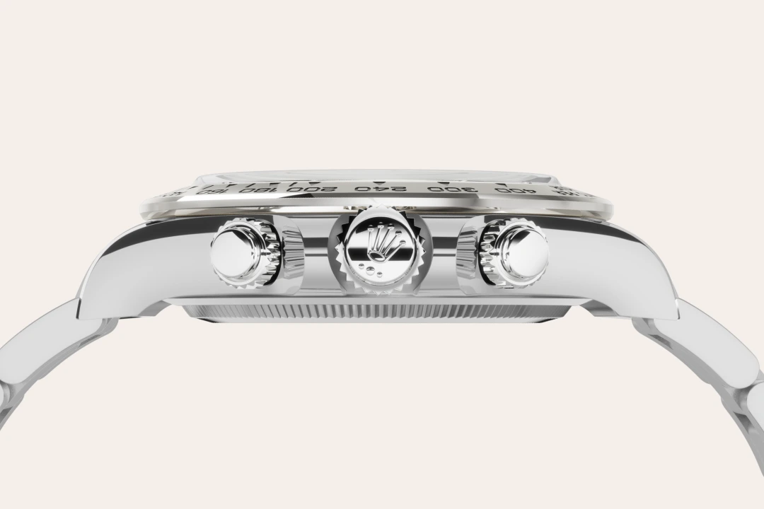 Rolex Cosmograph Daytona in white gold with Bright blue dial, fixed bezel, and Oyster bracelet, m126509-0005 - AH Riise