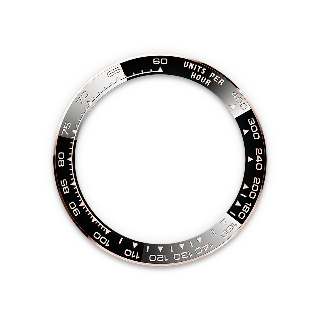 Rolex Cosmograph Daytona in Everose gold with Meteorite and black dial, black monobloc Cerachrom bezel, and Oysterflex bracelet, m126515ln-0008 - AH Riise
