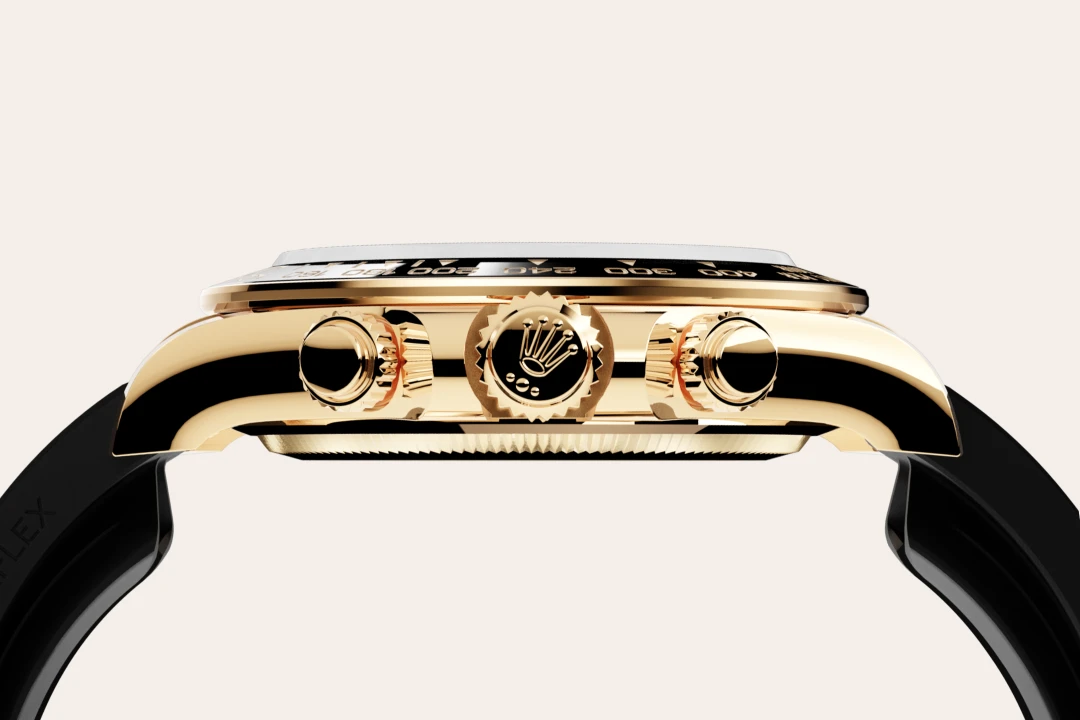 Rolex Cosmograph Daytona in yellow gold with Intense black and champagne-colour dial, and Oysterflex bracelet, m126518ln-0004 - AH Riise