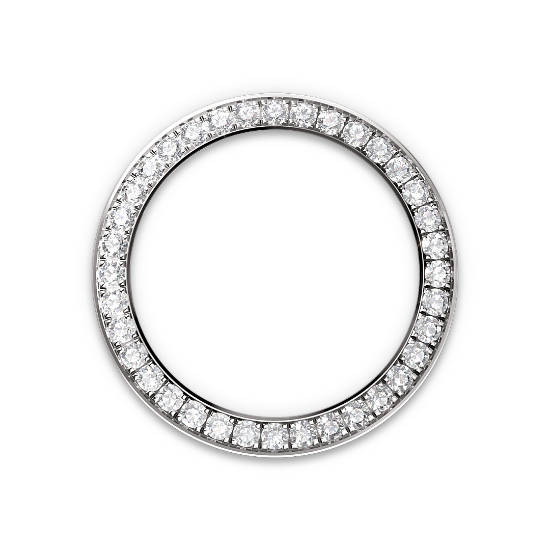 Rolex Cosmograph Daytona in white gold and diamonds with white and black mother-of-pearl dial, bezel set with diamonds, and Oysterflex bracelet, m126589rbr-0001 - AH Riise Rolex Cosmograph Daytona in white gold and diamonds with white and black mother-of-pearl dial, bezel set with diamonds, and Oysterflex bracelet, m126589rbr-0001 - AH Riise