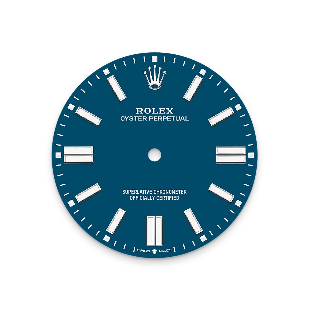 Rolex Oyster Perpetual 41 in Oystersteel with a Med blue dial, domed  bezel, and Oyster bracelet, m134300-0009 - AH Riise