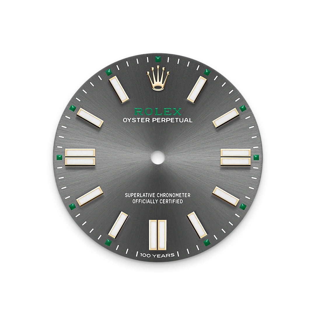Rolex Oyster Perpetual 41  in Oystersteel and Oystersteel and yellow gold with a Slate dial, domed  bezel, and Oyster bracelet, m134303-0001 - AH Riise