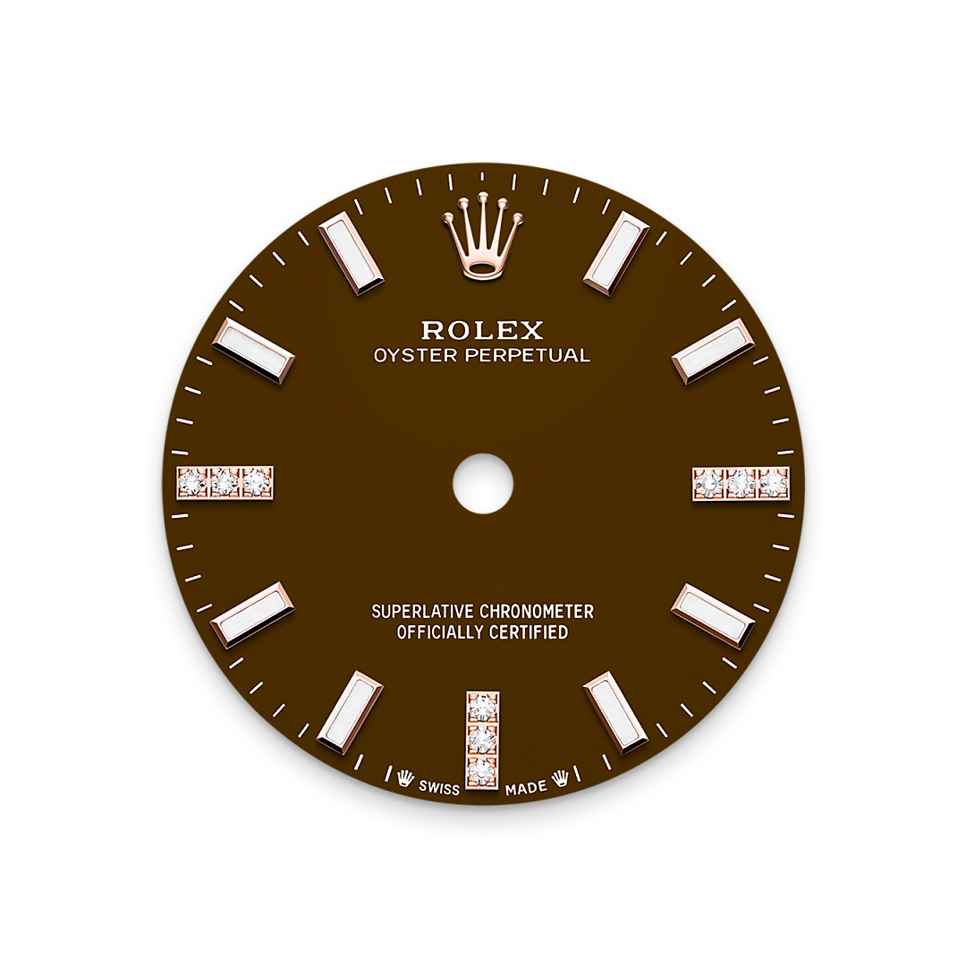 Rolex Oyster Perpetual 28 in Everose gold and diamonds with a Brown stone set with diamonds dial, Diamond-set  bezel, and Oyster bracelet, m276245rbr-0002 - AH Riise
