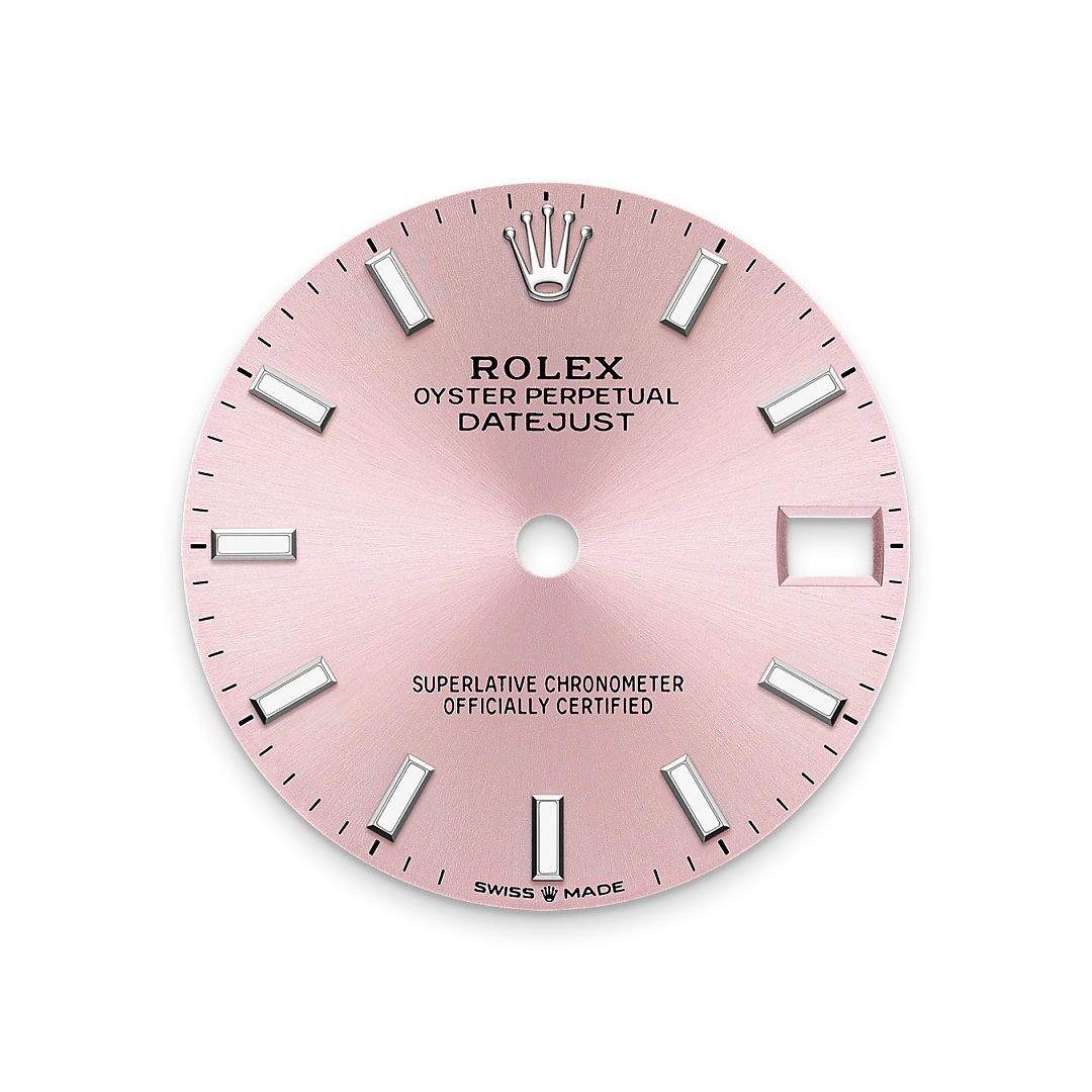 Rolex Datejust 31 in Oystersteel and white gold with a Pink dial, fluted bezel, and Jubilee bracelet, m278274-0014 - AH Riise Rolex Datejust 31 in Oystersteel and white gold with a Pink dial, fluted bezel, and Jubilee bracelet, m278274-0014 - AH Riise