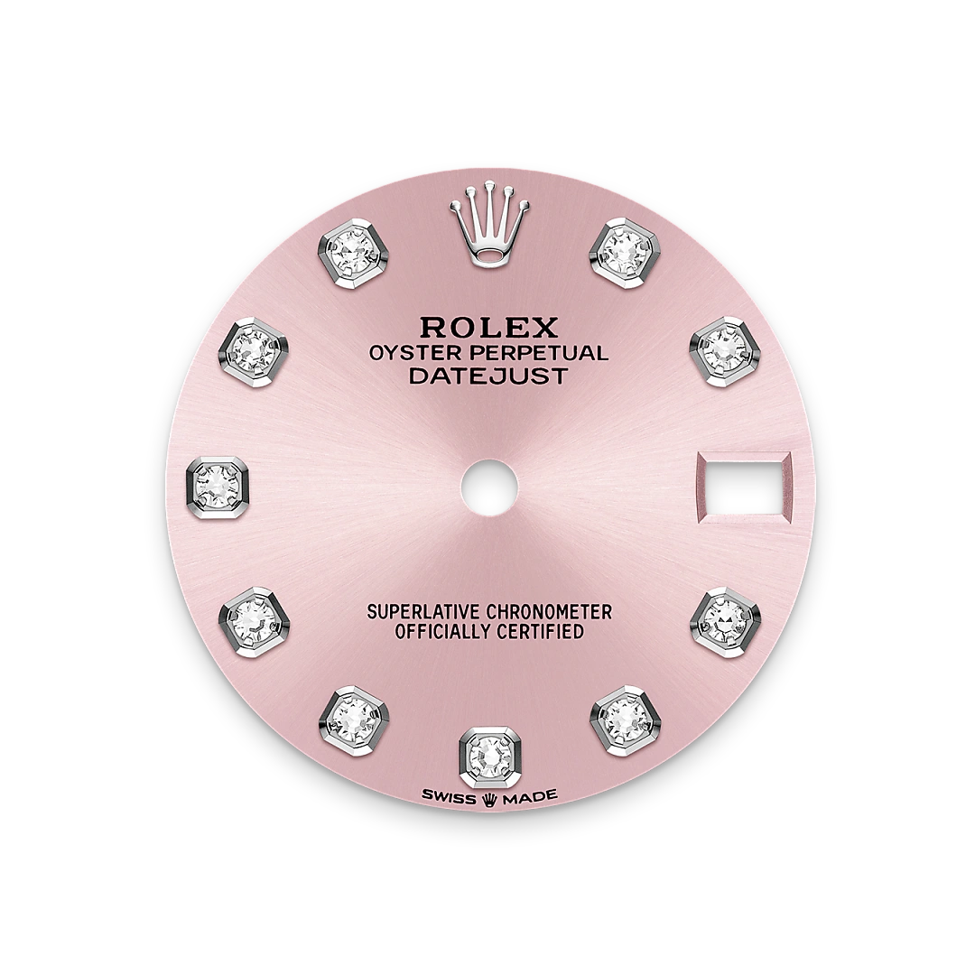 Rolex Datejust 31 in Oystersteel, white gold and diamonds with a Pink dial with diamonds, bezel with diamonds, and Jubilee bracelet, m278384rbr-0036 - AH Riise