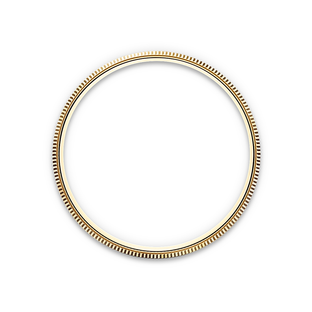 Rolex 1908 in yellow gold with an intense white dial, domed and fluted bezel, and Settimo bracelet, m52508-0005 - AH Riise