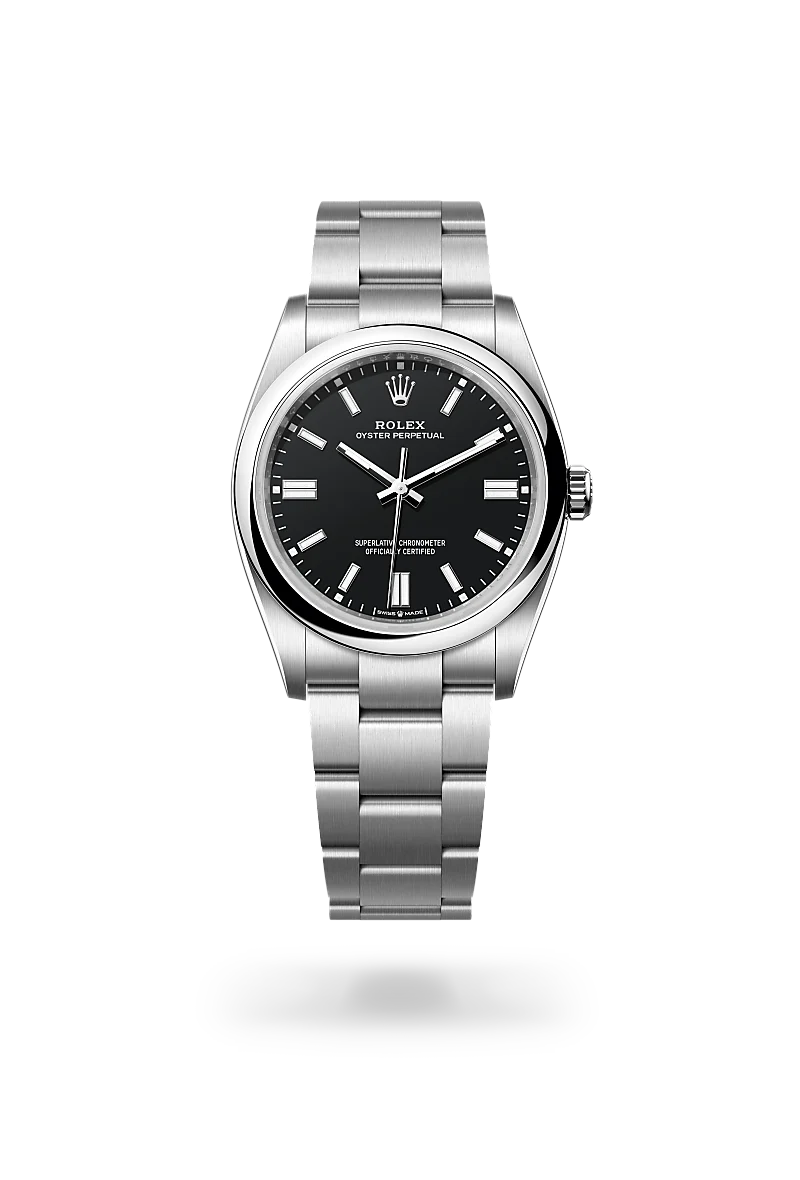 Rolex Oyster Perpetual 36 in Oystersteel with a Black dial, domed  bezel, and Oyster bracelet - AH Riise