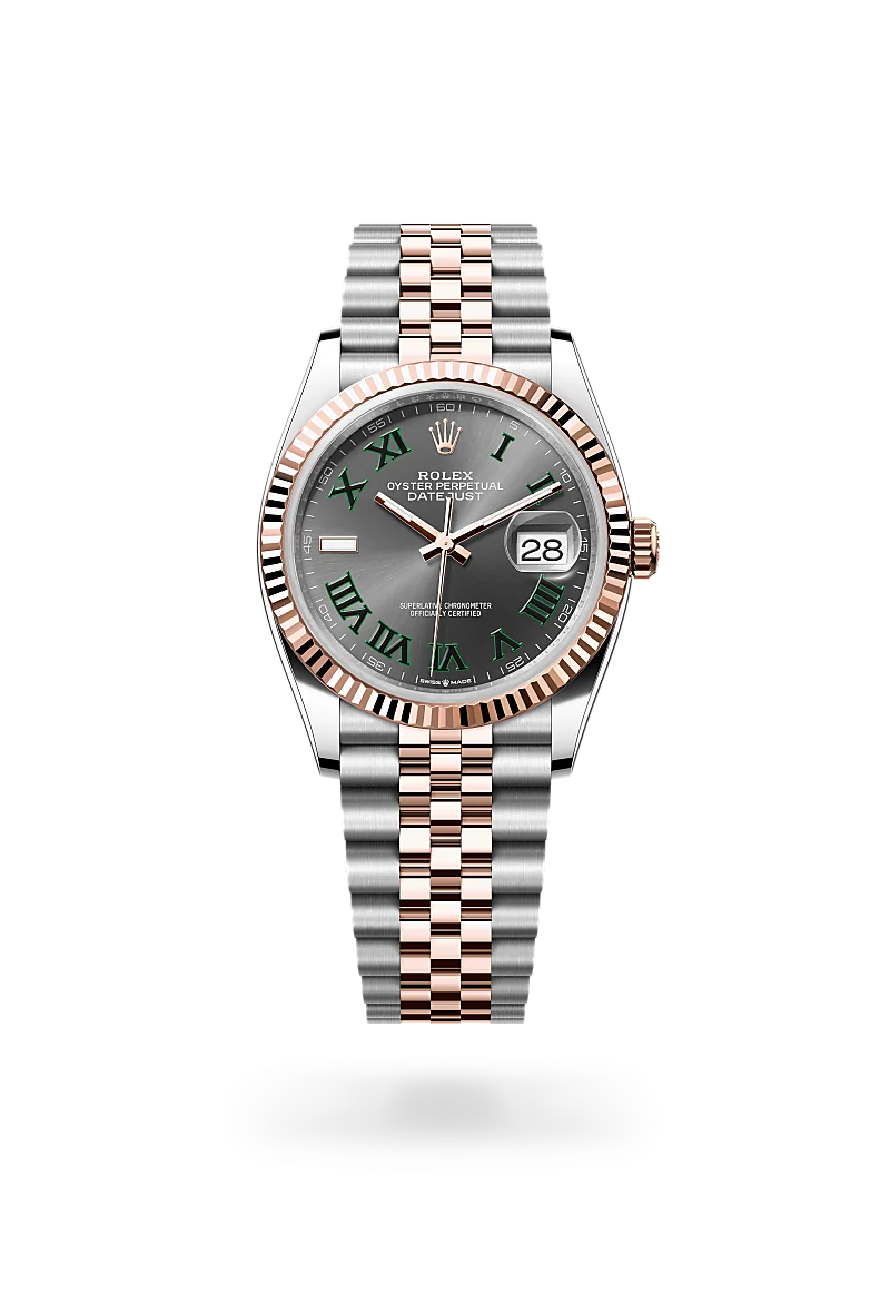Rolex Datejust 36 in Oystersteel and Everose gold with Slate dial, and Jubilee bracelet - AH Riise