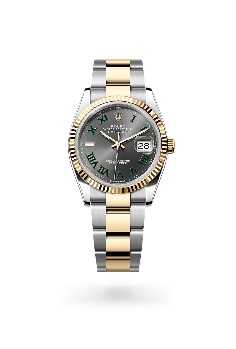 Rolex Datejust 36 in Oystersteel and yellow gold with a Slate dial, and Oyster bracelet - AH Riise Rolex Datejust 36 in Oystersteel and yellow gold with a Slate dial, and Oyster bracelet - AH Riise
