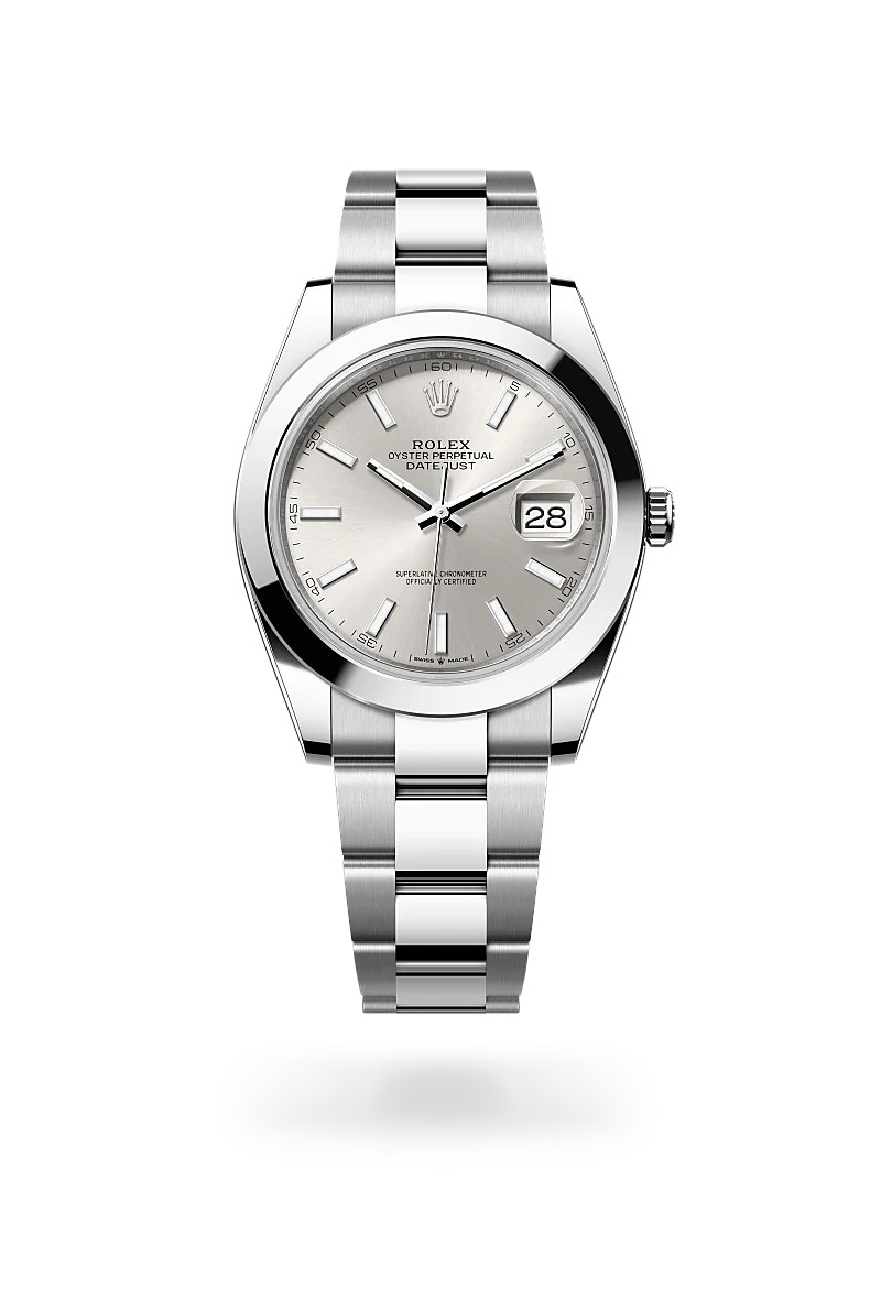 Rolex Datejust 41 in Oystersteel with a Silver dial, smooth bezel, and Oyster bracelet - AH Riise Rolex Datejust 41 in Oystersteel with a Silver dial, smooth bezel, and Oyster bracelet - AH Riise