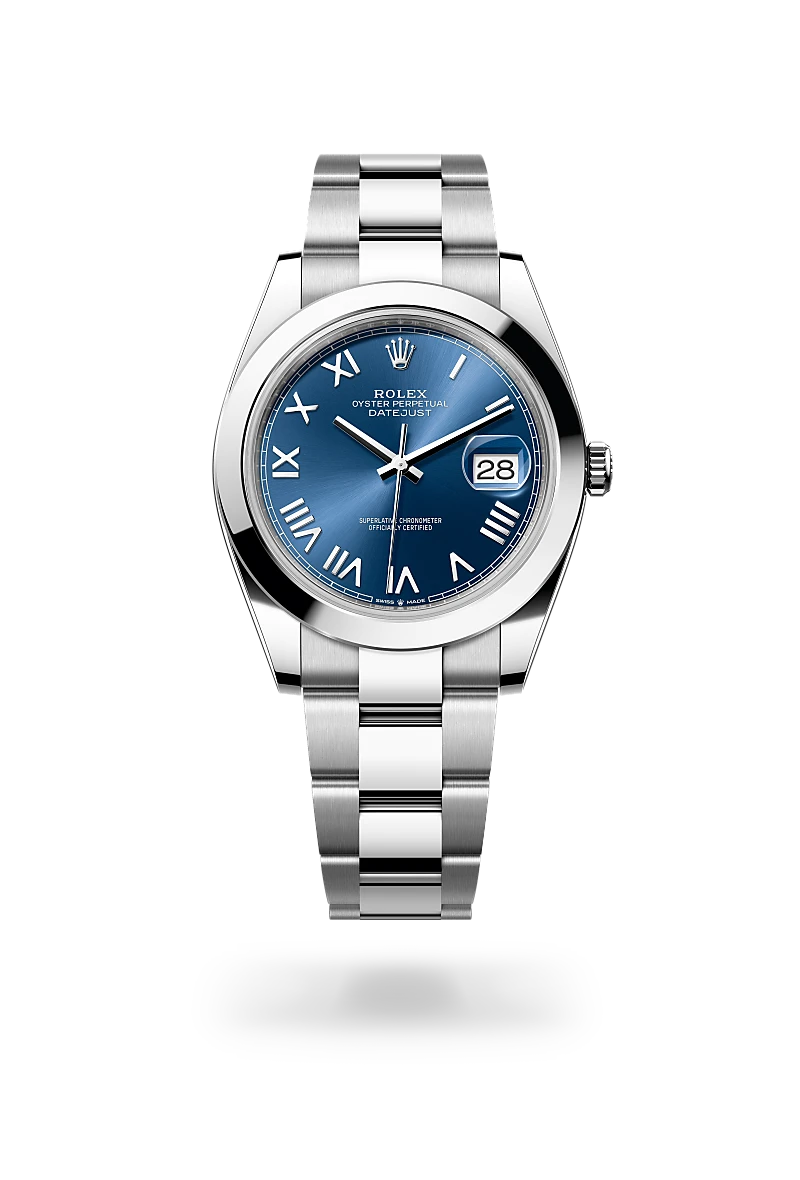 Rolex Datejust 41 in Oystersteel with a Bright blue dial, and Oyster bracelet - AH Riise