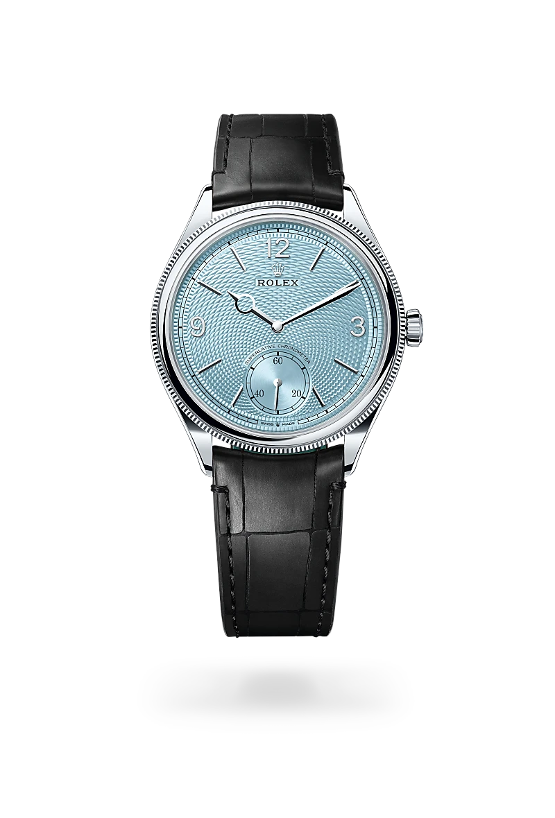 Rolex 1908 in platinum with an ice blue dial - AH Riise